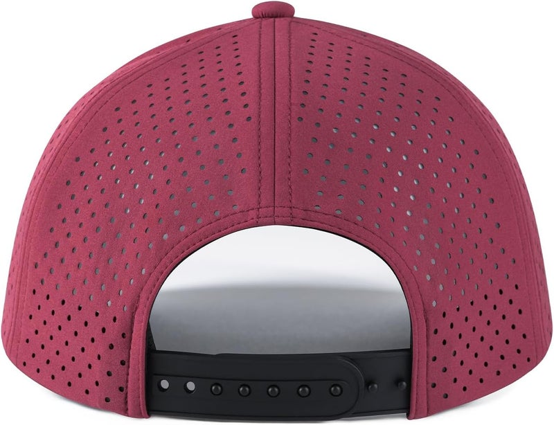 VOBOOM Men Quick Dry Baseball Cap Laser Cut Mesh Ball Curved Brim Snapback Hat - Image 3